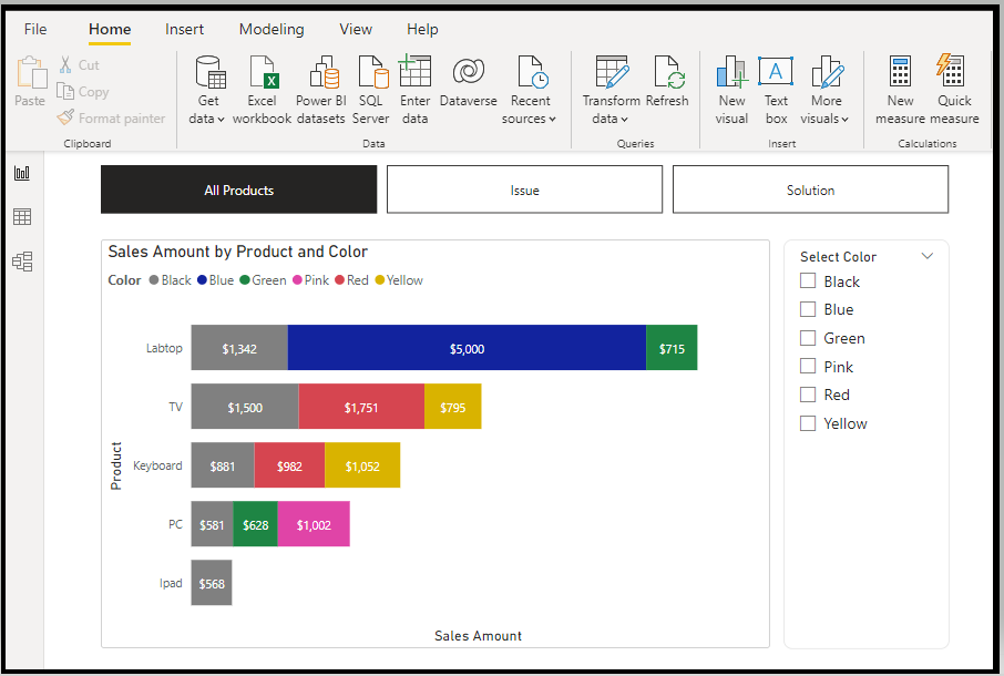 power-bi-slicer-with-and-condition-to-filter-stacked-bar-chart-for