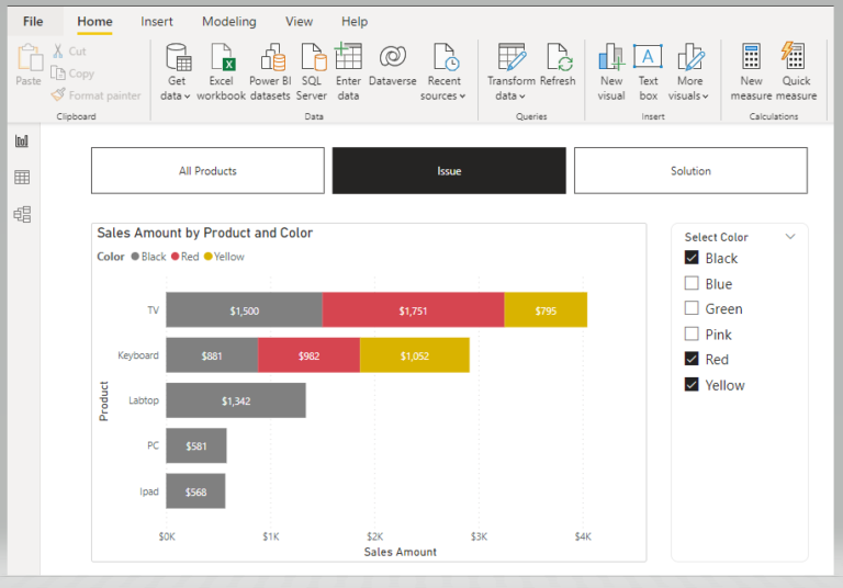 POWER BI SLICER WITH 